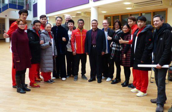 Master Yazi Liu & students with the China Wu Shu World Champions