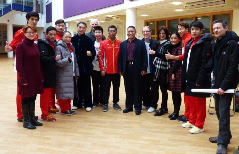 Master Yazi Liu & students with the China Wu Shu World Champions