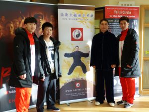 Master Yazi Liu & students with the China Wu Shu World Champions